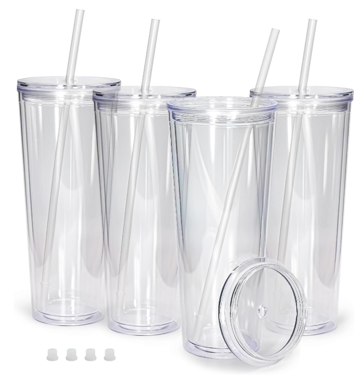 24oz Acrylic Snowglobe Tumbler (Best for Lava Drip)