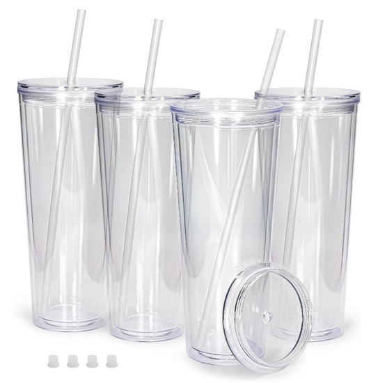 24oz Acrylic Snowglobe Tumbler (Best for Lava Drip)