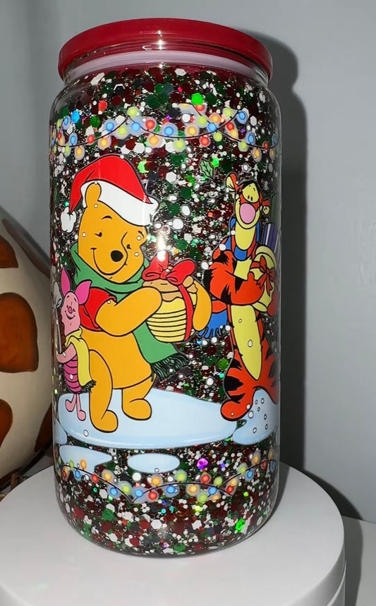 16oz Snowglobe - Glass - Pooh Christmas