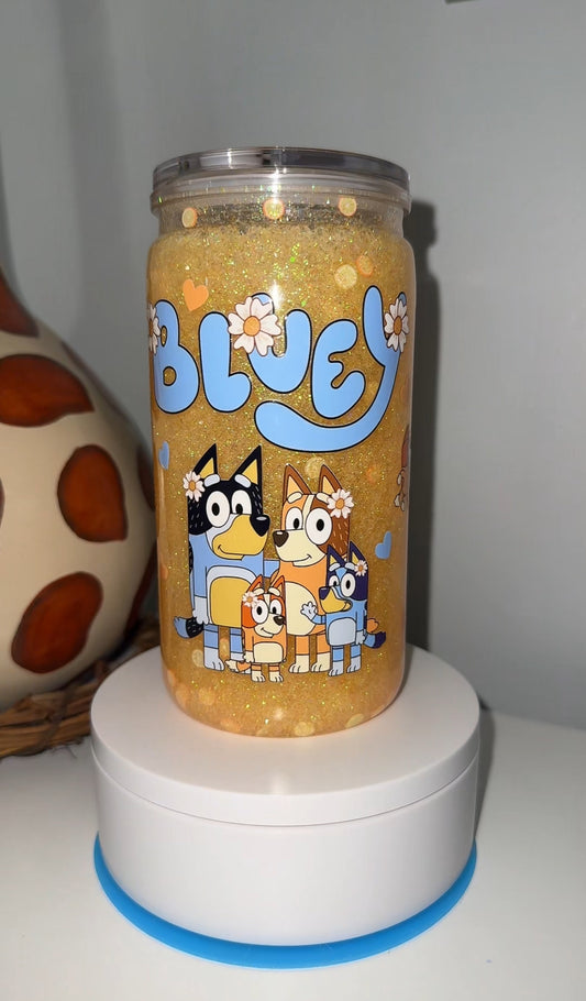 16oz Snowglobe - Acrylic - Bluey