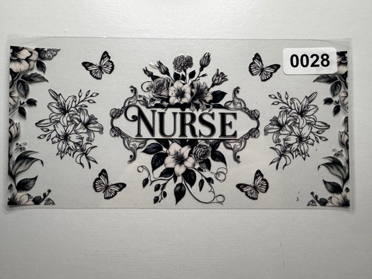 Nurse Floral/Butterflies #0028