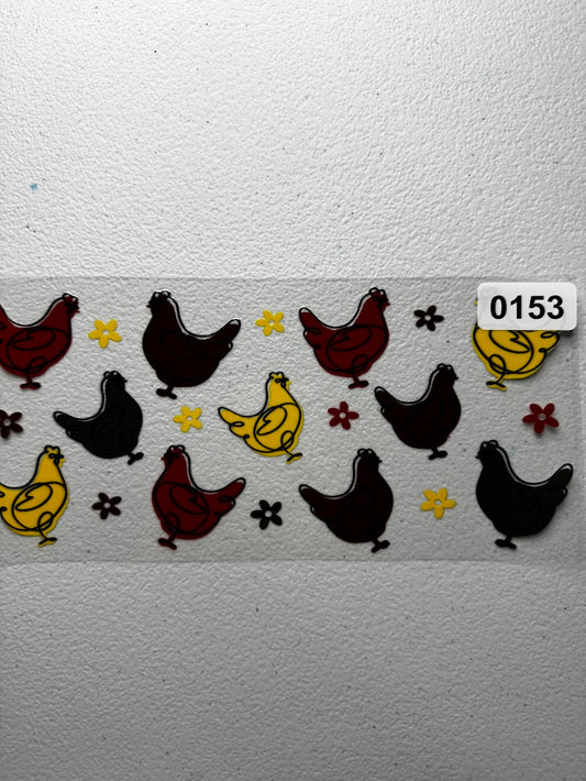 Chickens & Flowers #0153