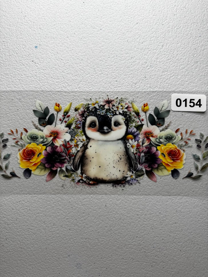 Penguin & Flowers  #0154