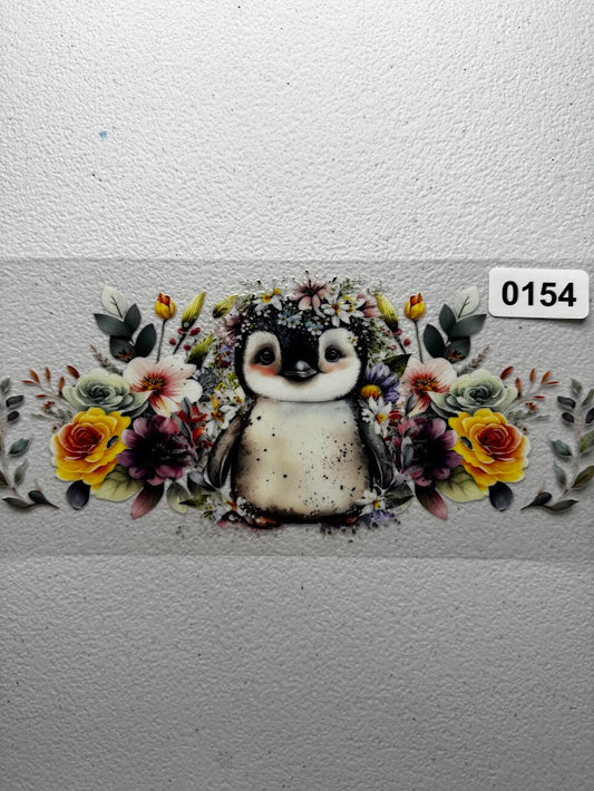 Penguin & Flowers  #0154