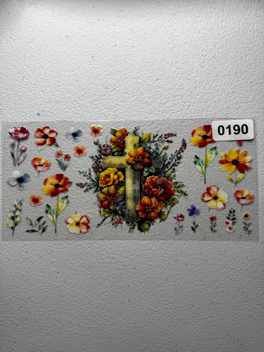 Faith - Floral Cross #0190