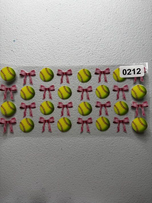 Softball & Bows #0212