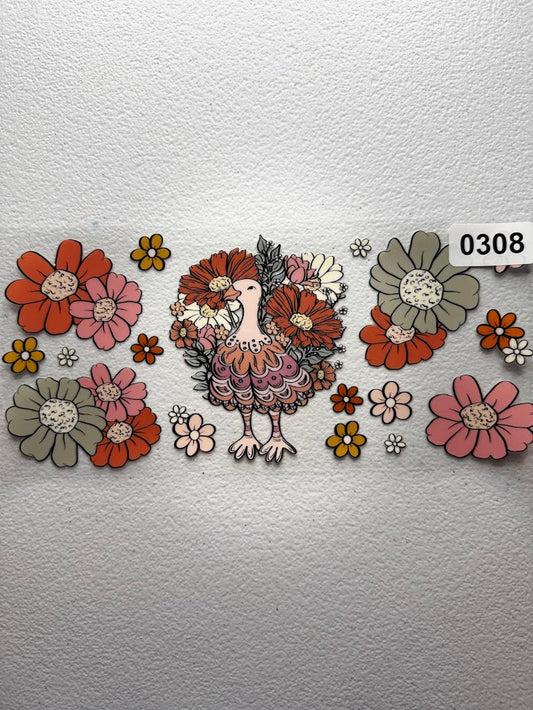 Turkey & Flowers #0308
